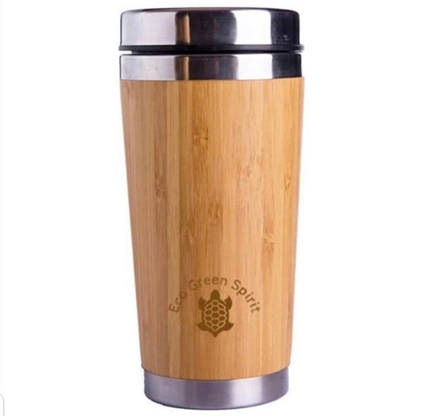 Bamboo Tea strainer Thermos and Coffee cup (2 pack)
