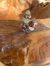 Hand Made Copper and Raw Crystal Rings