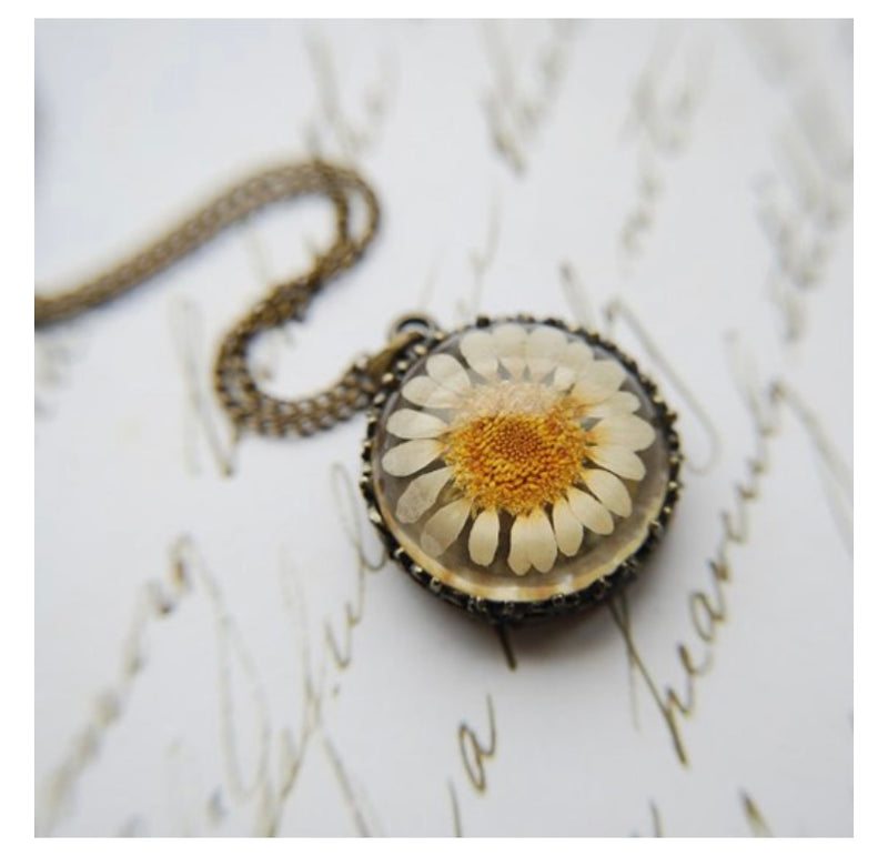 Pressed Flower Hand Made Resin Pendants