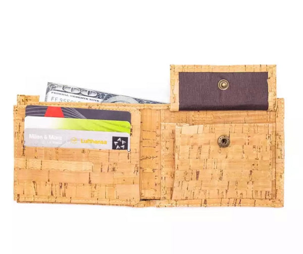 Mens Natural Cork Vegan Wallet