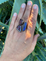 Hand Made Copper and Raw Crystal Rings
