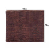 Mens Natural Cork Vegan Wallet -  2 Tone