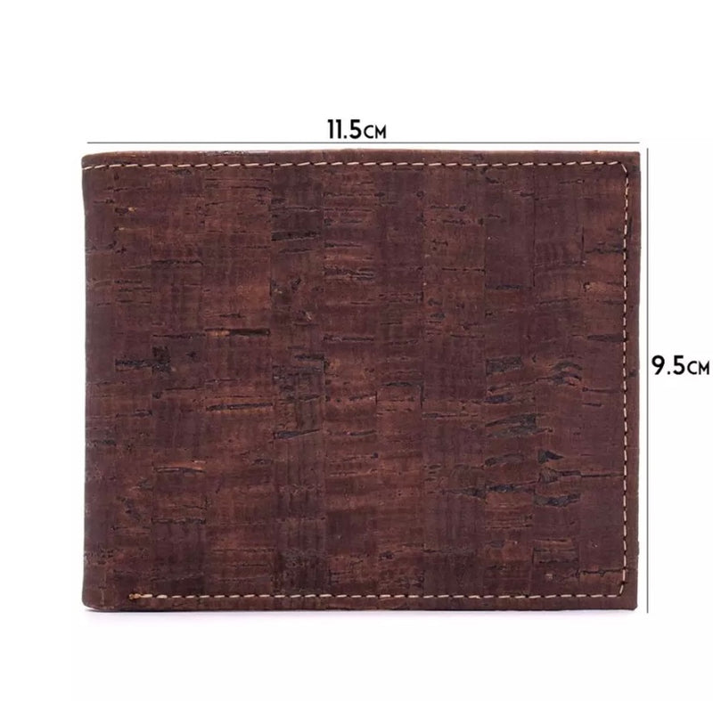 Mens Natural Cork Vegan Wallet -  2 Tone