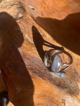 Hand Made Copper and Raw Crystal Rings