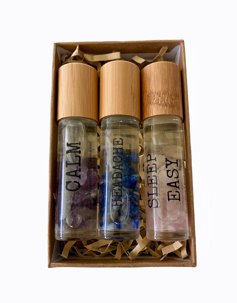 Eco Crystal Essential Roller Oil Blends GIFT PACK