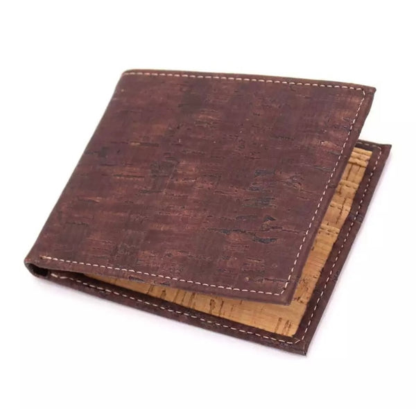 Mens Natural Cork Vegan Wallet -  2 Tone