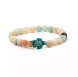 Amazonite & Turtle Beaded Bracelet