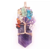 Tree Of Life Crystal Point Pendant