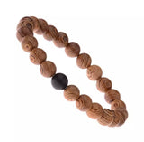 Wood and Onyx handmade Friendship bracelet set