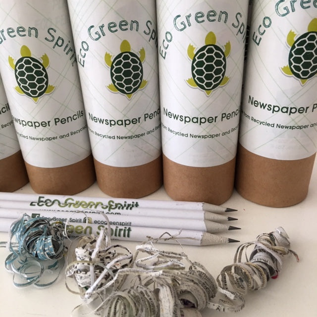 Recycled Newspaper & Cardboard Pencils